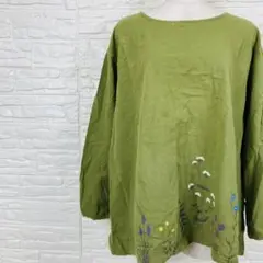 CLOUDNINE 花柄刺繍 長袖トップス M~L