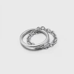 4℃ HOMME+ シルバーリング 2連デザイン　12号のサムネイル