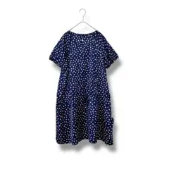 ブランエブランシュ 授乳口付ワンピース　ドット　ネイビー　M マタニティのサムネイル