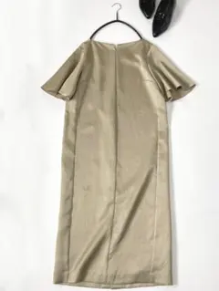 Kumiko様専用美品IENAフレアスリーブサテンスリットネックワンピース♪