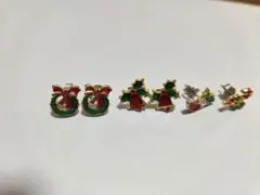 クリスマスデザイン ピアス 5ペアセット