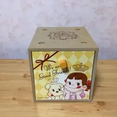 ペコちゃん　不二家　木箱　引き出し　ケース　小物入れ　ファミリークラブ