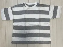 ボーダー 半袖Tシャツ ポケット付き　無印良品