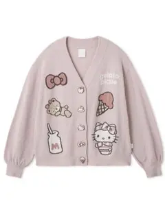 サンリオハウス　ジェラピケ　ハローキティ　スムーズィー　カーディガン　ピンク