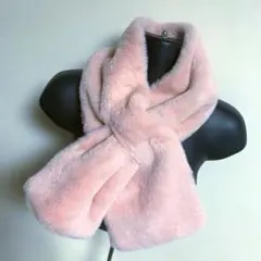 未使用品 マフラー ふわふわ ピンク ネックウォーマー