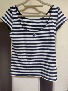 MARY QUANT ボーダー 半袖Tシャツ Mサイズのサムネイル
