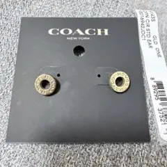 【美品】【COACH】ゴールド 両耳ピアス レディース