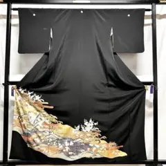 757】光彩箔 黒留袖 - メルカリ