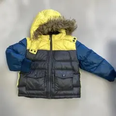 TOMMY HILFIGER フード付きダウンコート 4T グレー　黄色　ブルー