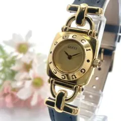 yuu様 GUCCI✨️ 稼働品 時計 6300L ゴールド ブラック ホース - メルカリ