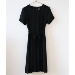 古着/黒ブラック/花柄レース/フォーマルデザイン/昭和レトロ/ロングワンピース