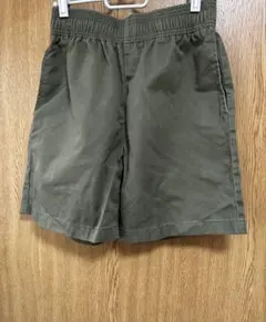 GU カーキ ゴムウエスト ショートパンツ