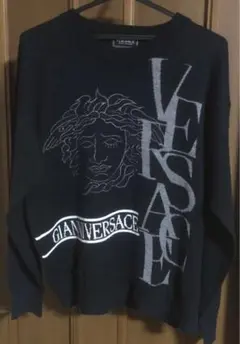 ヴィンテージ GIANNI VERSACE メデューサロゴ ニット イタリア製のサムネイル