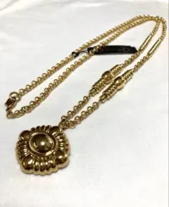 極美品MONETブラウン系ビーズロング3連ネックレス - メルカリ