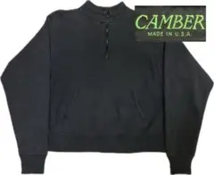 CAMBER ブラック ハーフジップ トレーナー　雰囲気good regular