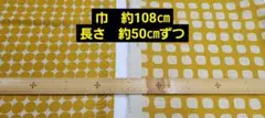綿麻生地　ドット柄　2種類　各50㎝