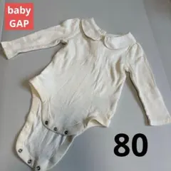 babygap 襟付きロンパース　ホワイト　白　長袖　80