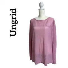 Ungrid アングリッド ピンク シアールーズスリットニット