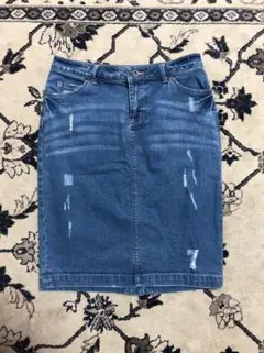 デニムスカート　タイトスカート