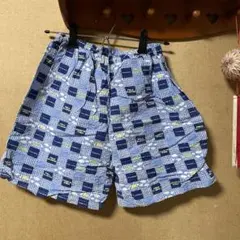 青系チェック柄 半ズボン