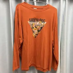 サウシー　Saucy Dog ヴィンテージライクロンt ダスティーオレンジ