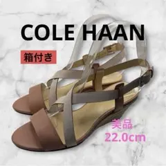 【極美品】コールハーン TAYLOR WEDGE サンダル ピンク 5B 箱付のサムネイル