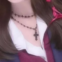 チョーカー 十字架 クロス ネックレス ゴシック ブラック ダークコア