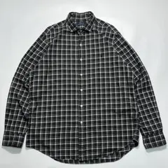 ラルフローレン 長袖シャツ L 白黒グレー チェック ワンポイント 8260