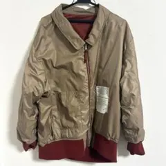 jeanasis リバーシブルフライトジャケット　ベージュ　レッド