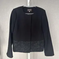 JUSGLITTY　ジャスグリッティー　アンゴラ混　ショートコート　黒のサムネイル