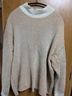 LOWRYS FARM ストライプ ハイネックニット