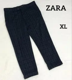 【ザラ】ZARA スラックス チェック柄 EUA44 XL メンズ