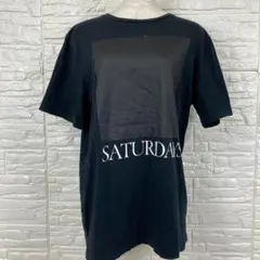 都会的デザイン◆SATURDAYS SURF NYC クルーネックTシャツ墨黒M