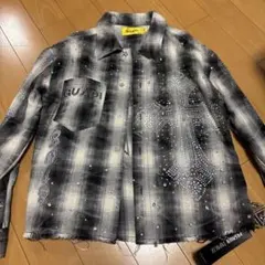 GUAPI チェック柄 ビジュージャケット