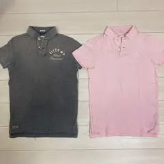 アバクロ　ポロシャツ 2枚セット グレー ピンク
