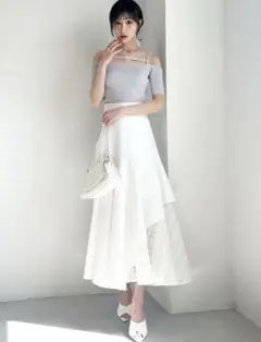 【美品】RESEXXY シアーチェックアシンメトリースカート