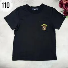 XLARGE KIDS 半袖Tシャツ ブラック ロゴ刺繍　110cm
