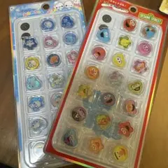 おはじきシール　セサミ　あわわちゃん　2枚セット