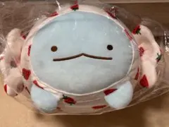 すみっコぐらし　一番くじ　ラストワン賞　とかげ　いちご柄ぬいぐるみ約30cm