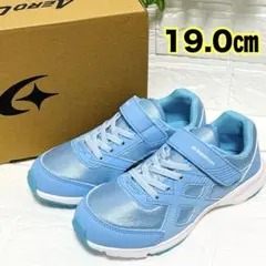 新品❤️未使用　ムーンスター　キッズ　スニーカー　19㎝　靴　女の子　ブルー　水色