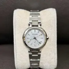極美品 シチズン クロスシー xC 電波ソーラー シェル文字盤 レディース