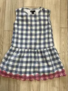 ベビーギャップ babyGAPワンピース 100 ギンガムチェック レース
