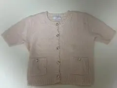 SLOBE IENA ニットカーディガン 半袖 ピンクのサムネイル