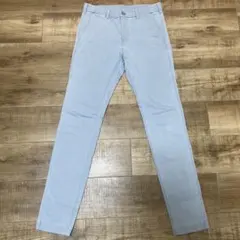 UNIQLO スリムフィット チノパン ライトブルー 73cm