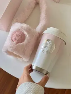 中国限定　スターバックス　ピンク　ステンレスタンブラー ホルダー付き