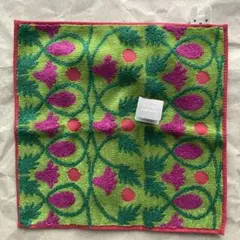 【新品未使用】Atsuko Matano タオルハンカチ 花柄 ウサギ