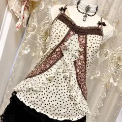 axes femme 小花柄ドレープフリルキャミソール　Y2K 姫カジ森ガール