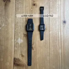 CASIO カシオ 時計2本セット AW-48H LQ-142 現状品 電池切れのサムネイル