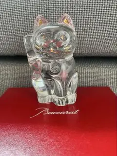 ゆらしゃん専用　【美品】バカラ Baccarat クリスタル 招き猫のサムネイル