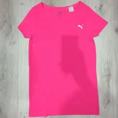 【美品】PUMA 半袖 Tシャツ レディース M ピンク メッシュ